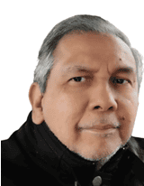 Comfortable senior man with grey hair and beard, close-up portrait for RIMA SEO image.