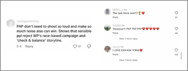 A person commenting on a social media post with lively engagement and supportive messages.