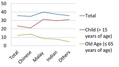 Demographic data comparison chart showing age and ethnicity groups for RIMA analysis.