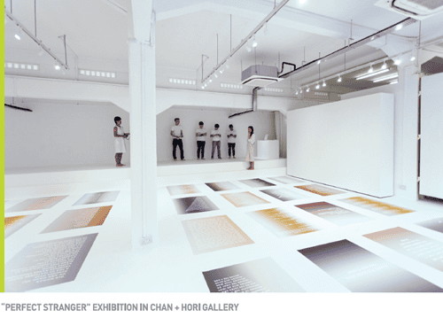Contemporary art exhibition at Chen Hori Gallery, featuring diverse artworks and visitors exploring the collection.